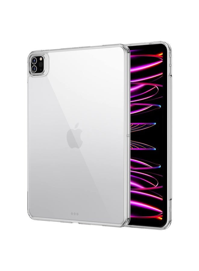 Spigen حافظة لجهاز iPad Pro 12.9، حافظة لجهاز iPad Pro بحجم 12.9 بوصة (2022/2021، الجيل 6/5)، رقيقة وخفيفة الوزن، مقاومة للاصفرار، ظهر صلب، تدعم قلم 2، سلسلة كلاسيكية، شفافة - Image 1