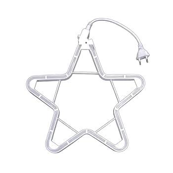 SEER Neon Star Sign, Warm White Star, m Size, Plastic Material, Perfect for Home Decor, Birthday, Party, Special Occasions - Image 4