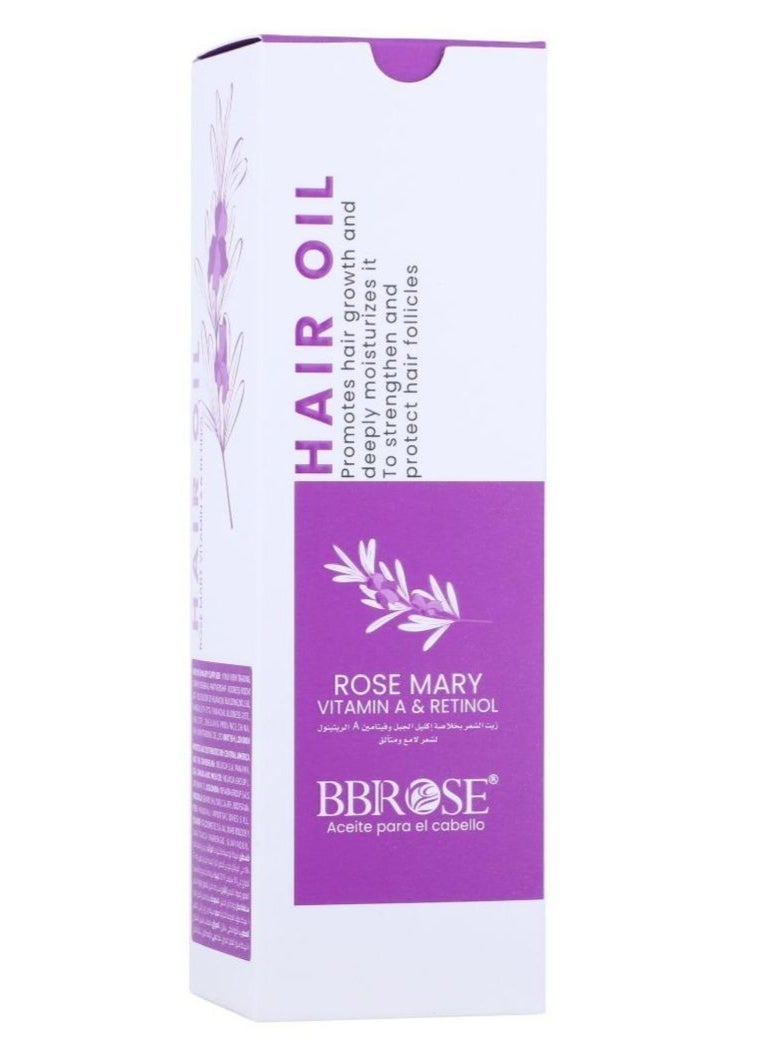 BBROSE Hair Oil  With Rosemary, Vitamin A And Retinol Promotes Hair Growth, Strengthen And Protect Hair Follicles 100ml - Image 2