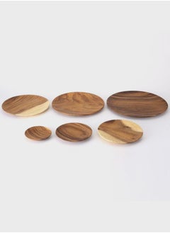 MUJI Acacia Plate, Dia. 19 x H 2 cm  - Image 4