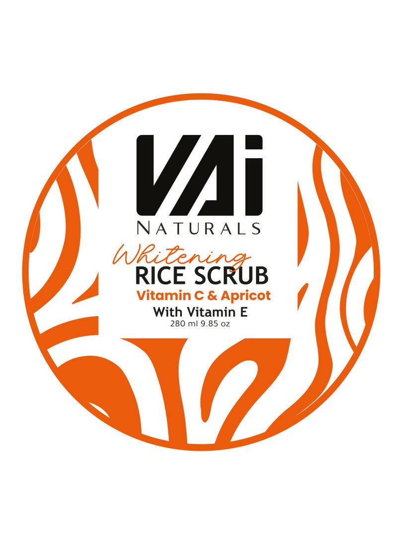 VAI Naturals Vai Naturals Rice Scrub with Vitamin C & Apricot – Exfoliating & Brightening Face Scrub with Vitamin E for Glowing Skin  - Image 2