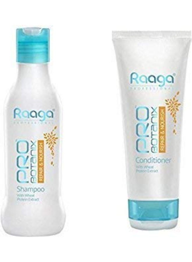 Raaga Professional Pro Botanix Repair & Nourish Shampoo 200ml & Conditioner 100ml - Image 1