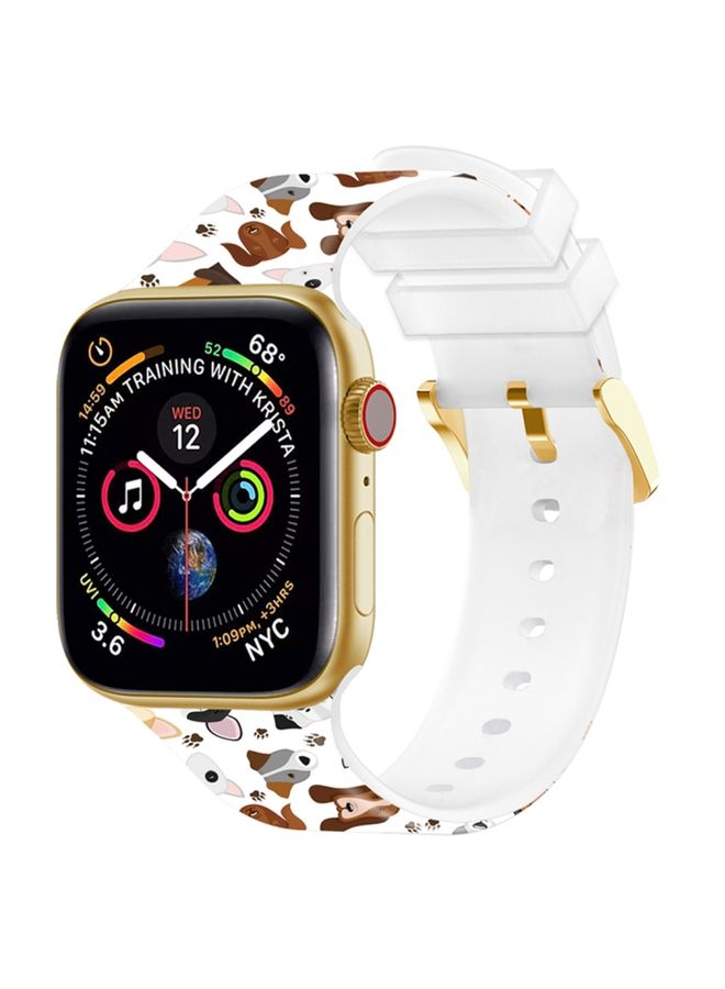 Replacement Strap Square Buckle Color Printing Watch Band For Apple Watch Ultra 49mm&Watch Ultra 2 49mm / Series 9&8&7 45mm / SE 3&SE 2&6&SE&5&4 44mm / 3&2&1 42mm Animal 2