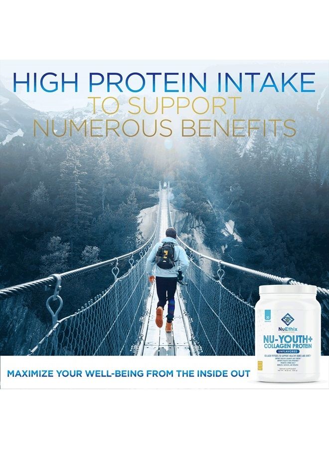 NuEthix Formulations Nu-Youth + Collagen Protein, Collagen Peptides, May Help Support Bones and Joints Dietary Supplement, 30 Servings  - Image 5