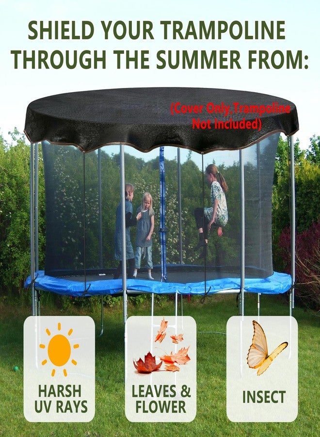 TENTOPMIC Trampoline Shade Cover, Sun Shade Cover Round 90% Sunblock Shade Cloth w/Rope, Sun Protection Trampoline Canopy for Outdoor Backyard Playground Accessories(Tent Only) (14FT) - Image 2