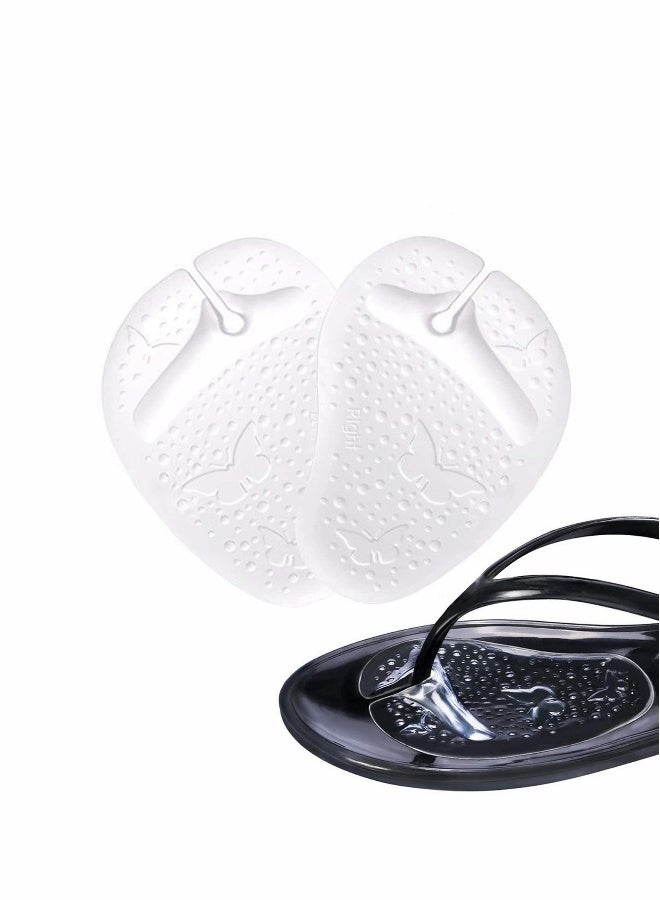 Gel Metatarsal Pads for Thong Sandals Flip-Flops, 2 Pairs Forefoot Cushion Inserts, EACOZY Ball of Foot Grip Pads for Metatarsal Support and Pain Relief, Anti-Slip - Image 1