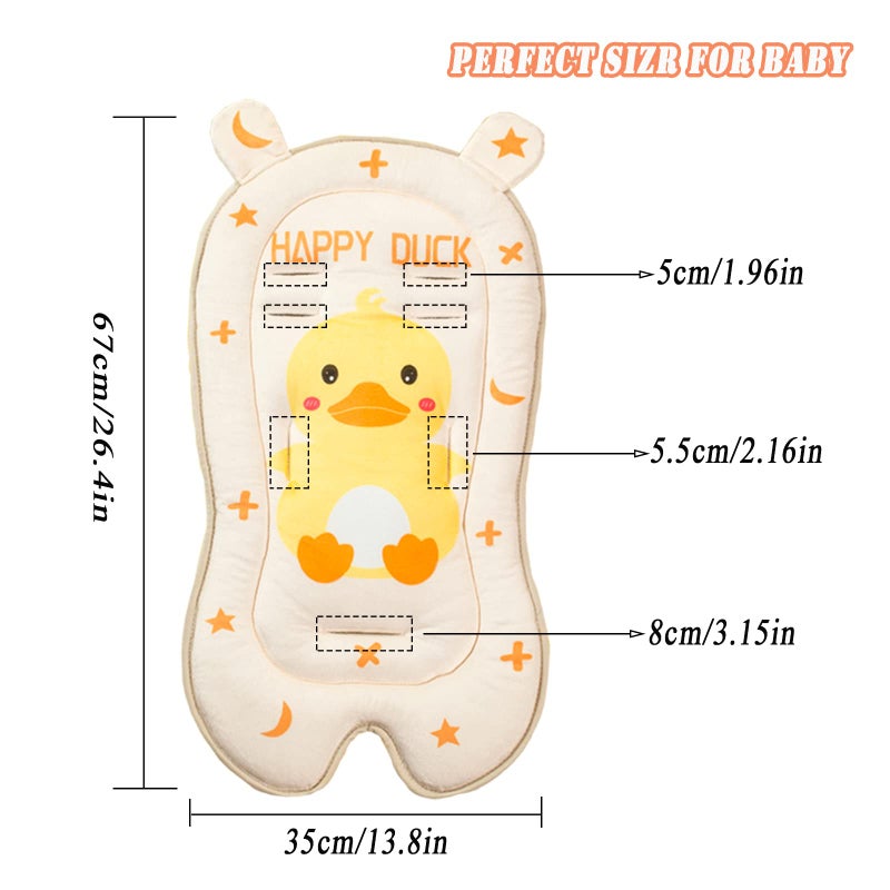 LETTON Baby Seat Pad Liner for Stroller, Universal Breathable Infant Carriage Pad, Ultra-Soft Infant Car Seat Insert, Perfect for Car Seat, Stroller, Yellow Duckling - Image 5