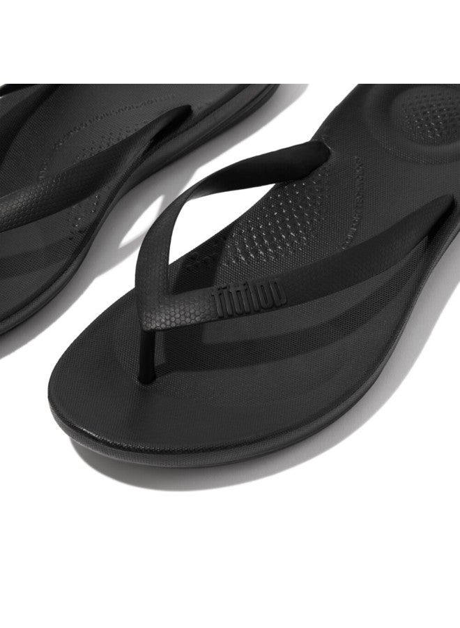 FitFlop 049-817 Fitflop Men Sandals Iqushion Ergonomic Flipflops - Black J80-001  - Image 3