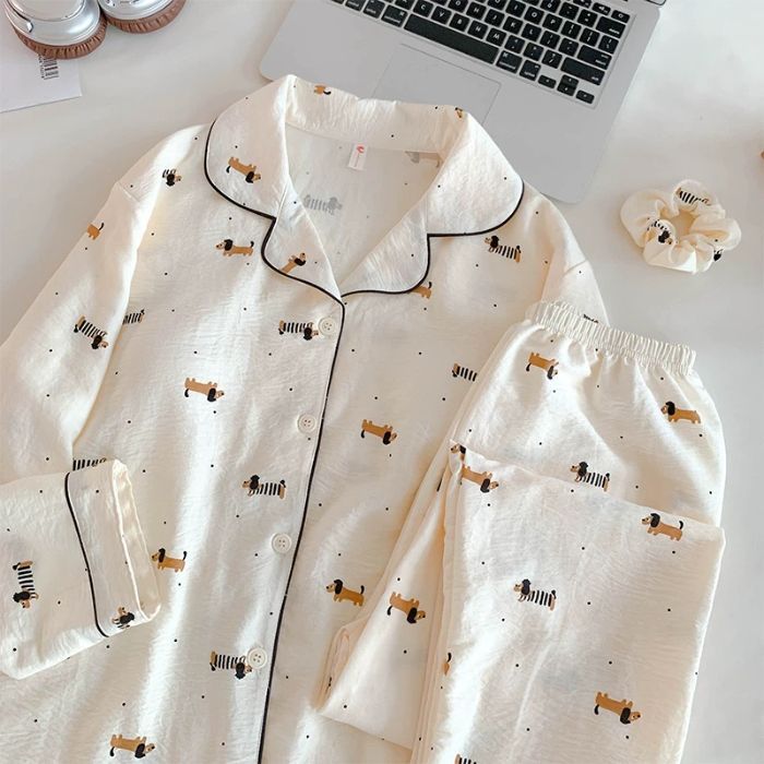 Spring New Live Explosion Ladies Double Long Lapel Creative Printing Leisure Wind Cloud Cotton Comfortable - Image 5