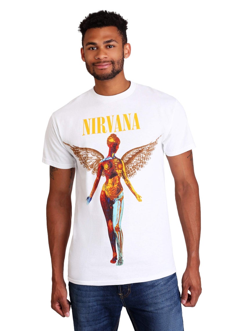 Nirvana unisex adult Nirvana in Utero Tshirt White Small T Shirt White Small US