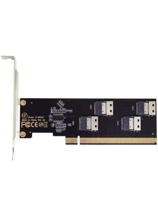 بطاقة محول نصف الارتفاع PCIe X16 SFF8654 4i 8i أسود مكون كمبيوتر ملحق الكمبيوتر الشخصي - Image 4