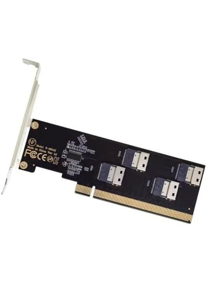 بطاقة محول نصف الارتفاع PCIe X16 SFF8654 4i 8i أسود مكون كمبيوتر ملحق الكمبيوتر الشخصي - Image 1