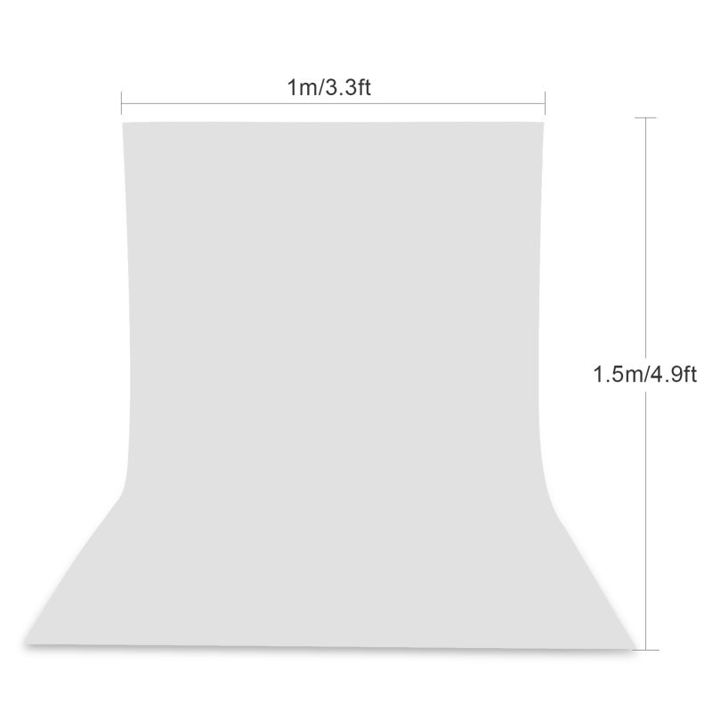 Photography Backdrop 1 X 1.5m White Non-Woven Fabric - Non-Reflective Double-Sided Backdrop Background for Home Photography Studio Portrait Video Shooting - Image 2