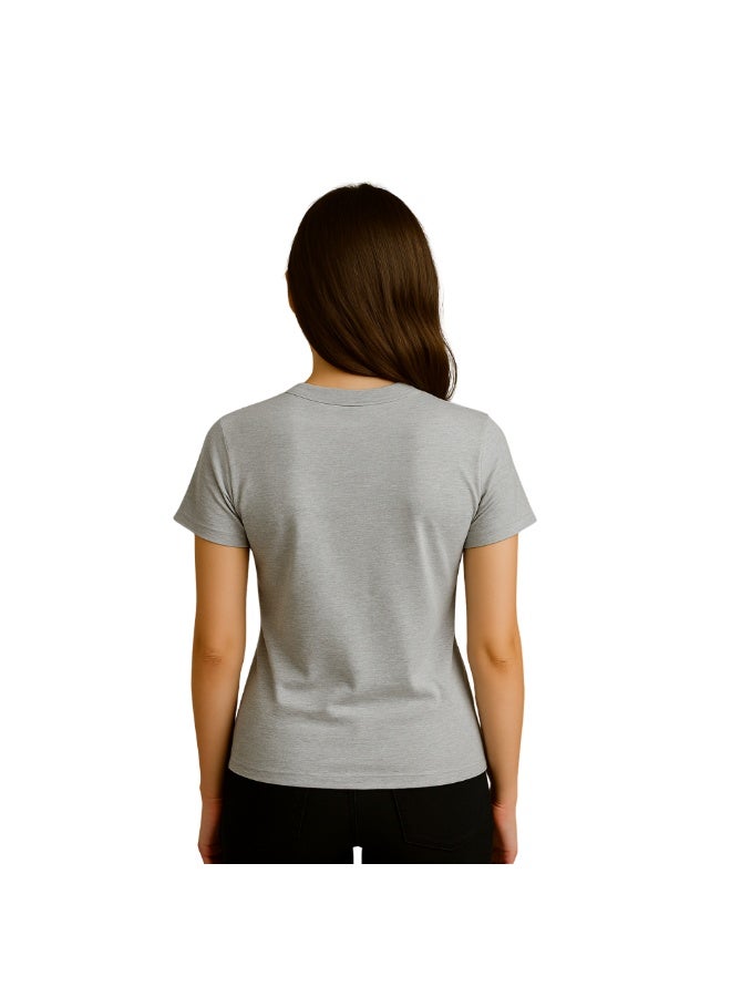 PRINTSHOP4ME Adult Round Neck Combed Women's T Shirt 190 GSM Pure Cotton Basic Colors - Image 5