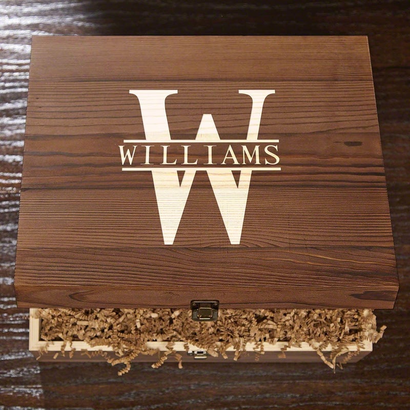 HomeWetBar HomeWetBar Personalized Wooden Box with Oakhill  Medium  - Image 3