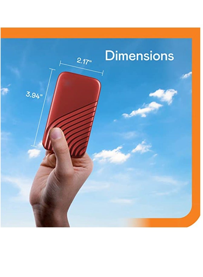 My Passport SSD - Portable SSD, up to 1050MB/s Read and 1000MB/s Write Speeds, USB 3.2 Gen 2 - 2TB - Image 2