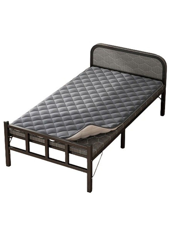 keke Portable Foldaway household Simple Bed companion with Ice Silk Matress 120 cm - Image 3