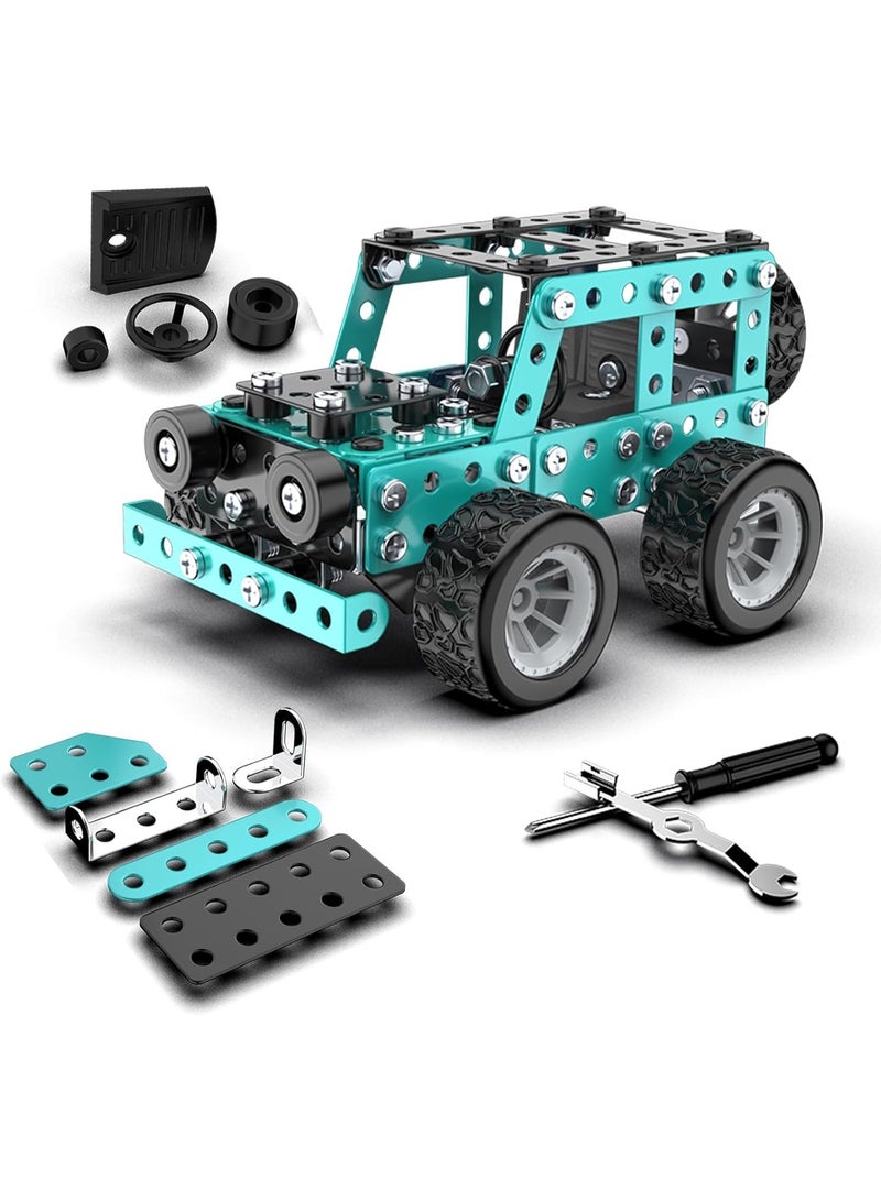 مجموعة تركيب معدنية لعربة الطرق الوعرة – طقم بناء ثلاثي الأبعاد مكون من 190 قطعة للأطفال والكبار، لعبة تعليمية STEM لتنمية الإبداع، التركيز، والمهارات العملية، مناسبة للأعمار 8 سنوات فما فوق - Image 1
