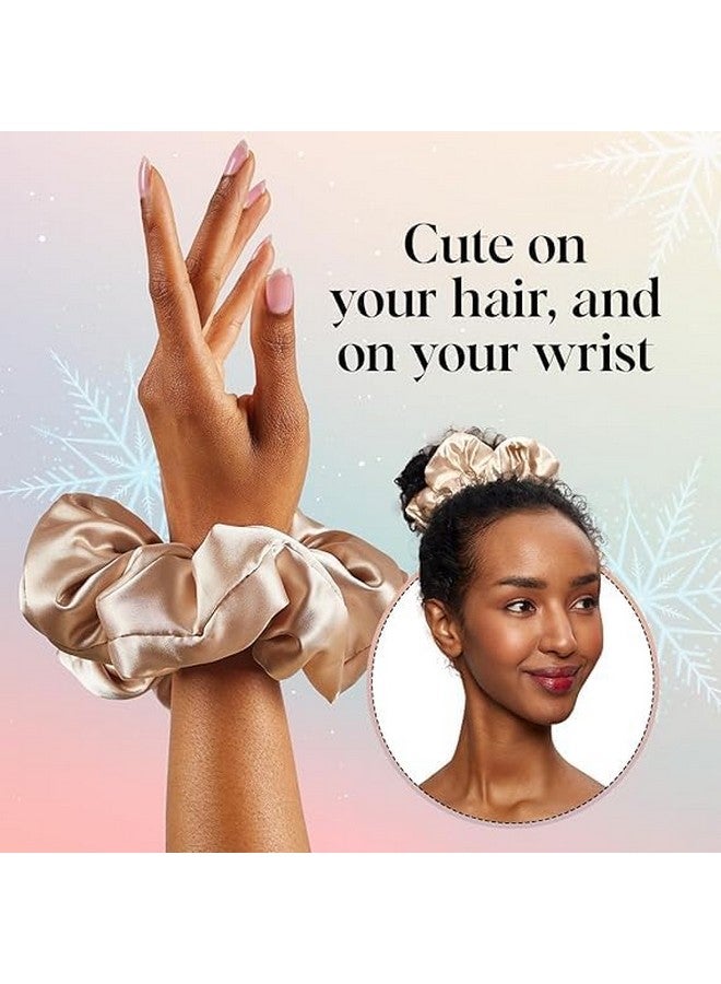 FURBO Mulberry Silk Hair Scrunchies Combo For Women And Girls Rubber Bands Ponytail Holders Hair Elastic Ties Bun Braids Band 22 Momme 6A Grade Assorted (pack of 9) - Image 4