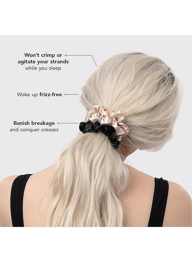 FURBO Mulberry Silk Hair Scrunchies Combo For Women And Girls Rubber Bands Ponytail Holders Hair Elastic Ties Bun Braids Band 22 Momme 6A Grade Assorted (pack of 9) - Image 5