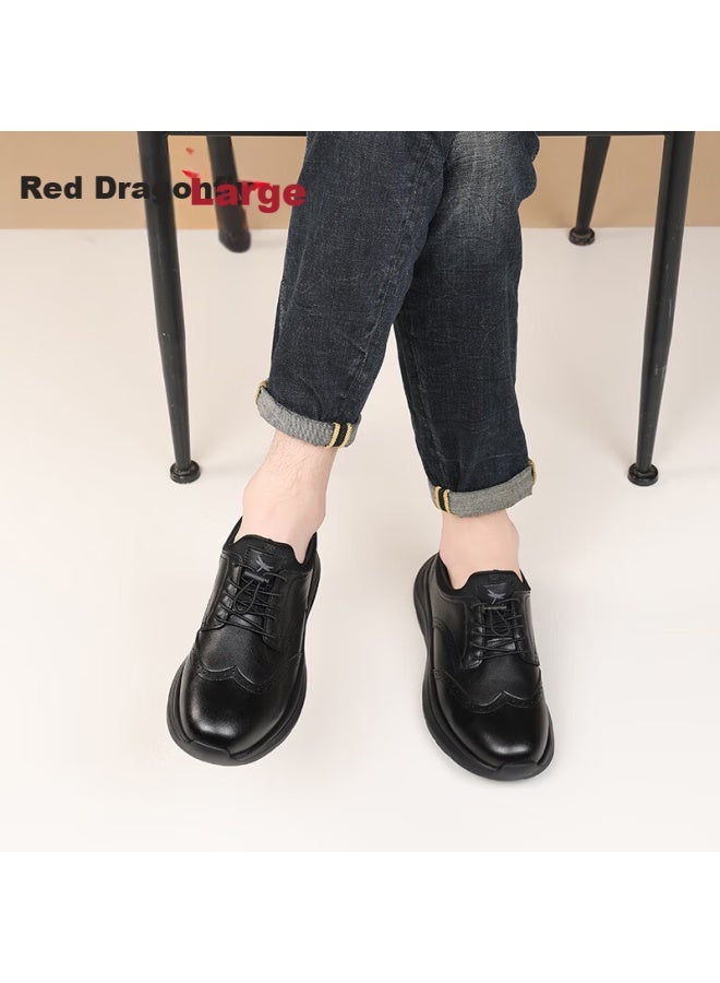 Red Dragonfly Men's Breathable Fashion Running Shoes Lightweight Versatile Soft Sole Commuter Casual Shoes Exa351711 Black Size 39