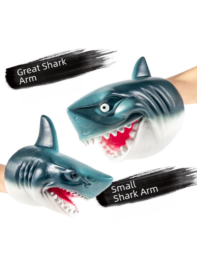 Jurassic Dinosaur Hand Puppet Simulation Tyrannosaur Triceratops Raptor Soft Rubber Model Children's Toys Wholesale-Color:Tyrannosaurus Rex Hand Puppet 】 - Image 4