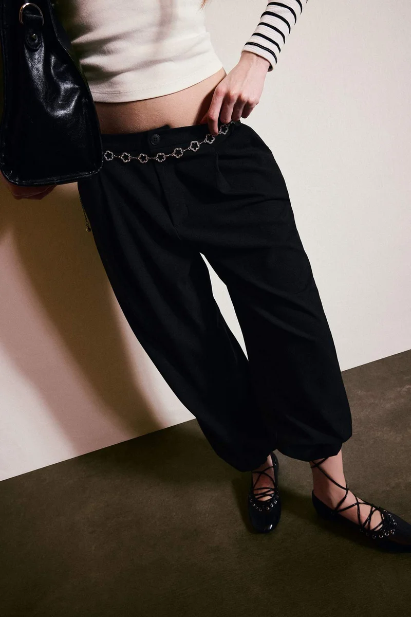 ديفاكتو Balloon Fit Double Pocket Trousers