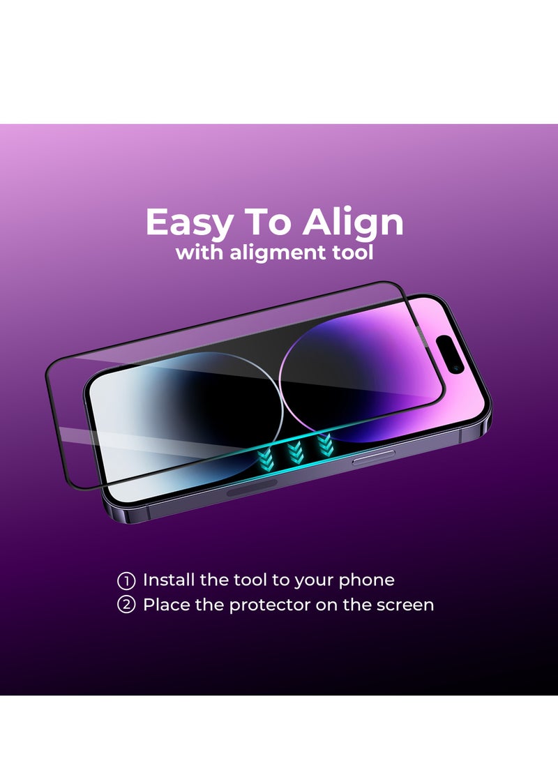 Maxwell Electronics Maxwell 3D Anti-Reflection Screen Protector Compatible with iPhone 14 Pro Max 6.7Inch HD Crystal Clear Screen Protector, Anti-Dust, Anti-Static, Oleophobic Coating, Easy to Install, Smudge Resistant - Image 3