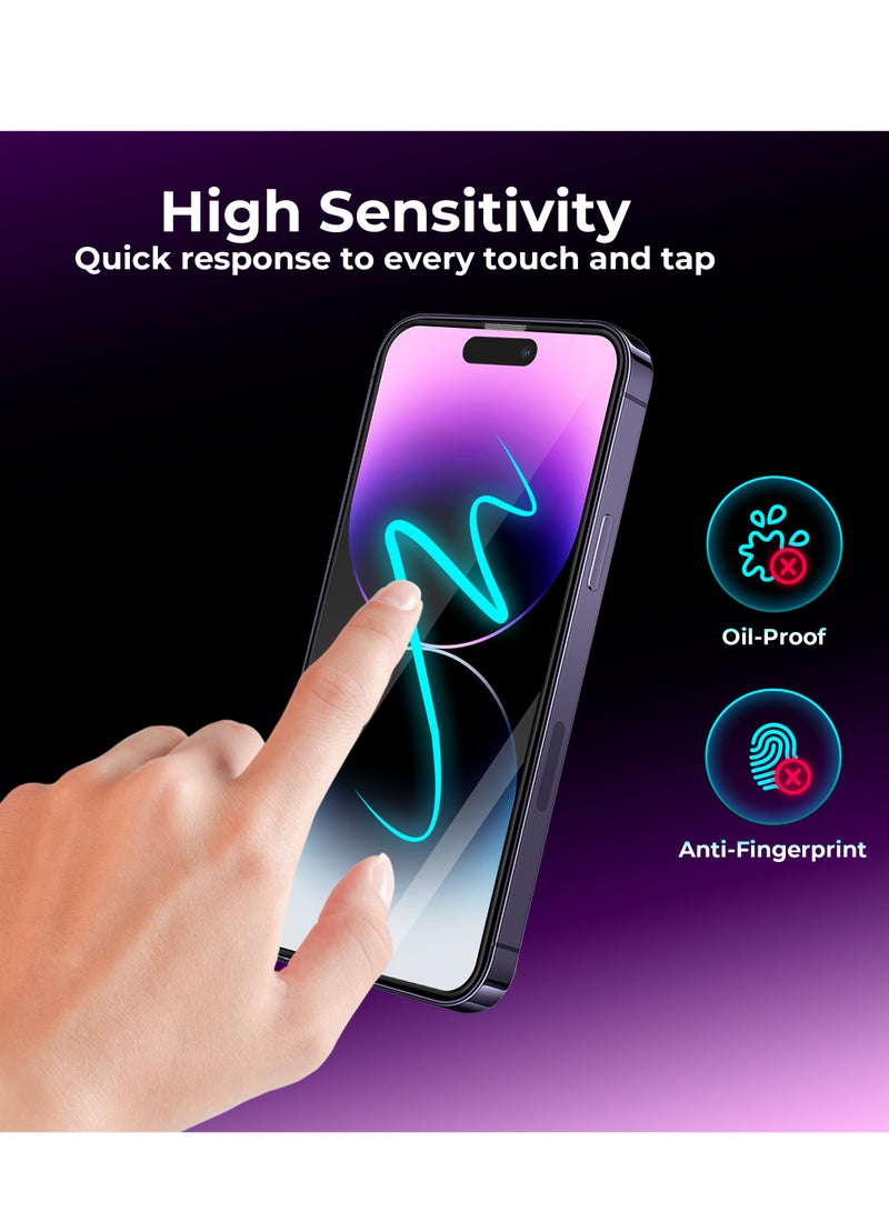 Maxwell Electronics Maxwell 3D Anti-Reflection Screen Protector Compatible with iPhone 14 Pro Max 6.7Inch HD Crystal Clear Screen Protector, Anti-Dust, Anti-Static, Oleophobic Coating, Easy to Install, Smudge Resistant - Image 5