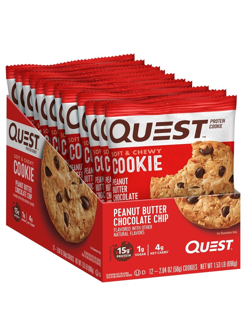 Quest Protein Cookie Peanut Butter Chip 59g Pack of 12 - Image 2