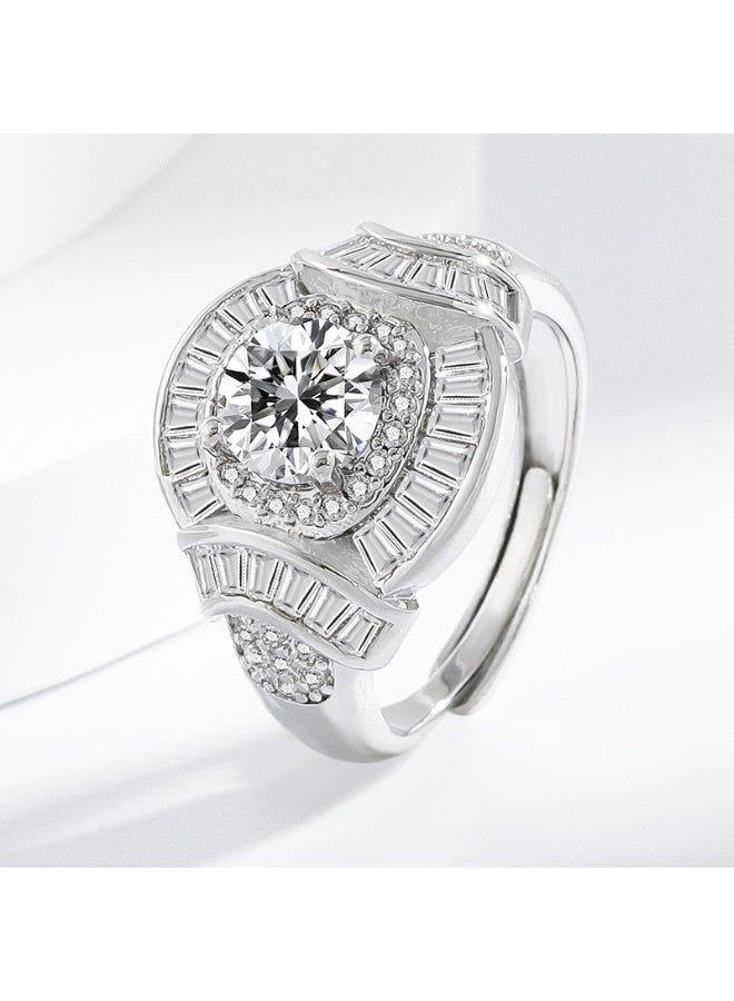 Sparkle round statement ring - Image 1