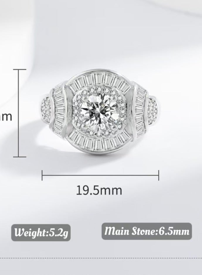 Sparkle round statement ring - Image 4