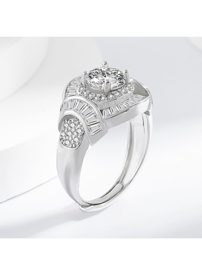 Sparkle round statement ring - Image 3