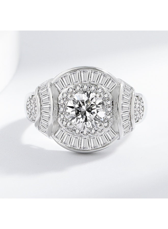 Sparkle round statement ring - Image 2