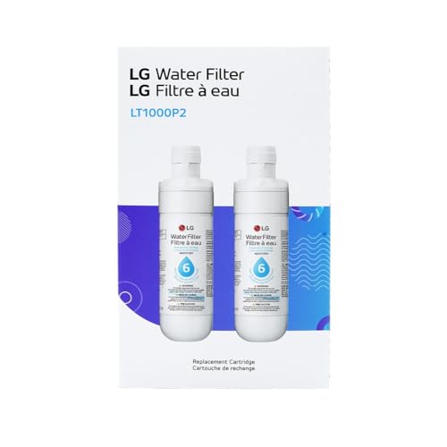 LG LT1000P2 6Month 200 Gallon Refrigerator Replacement Water Filter Reduces Chlorine 2 Count Pack of 1 White - Image 3