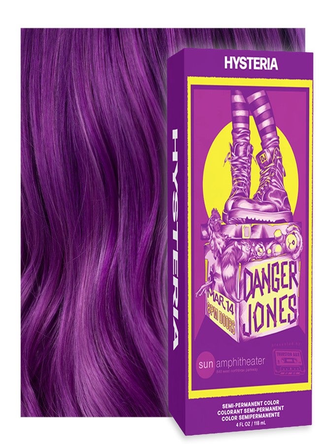 Danger Jones صبغة شعر شبه دائمة من دانجر جونز (هستيريا - توت العليق) - Image 1