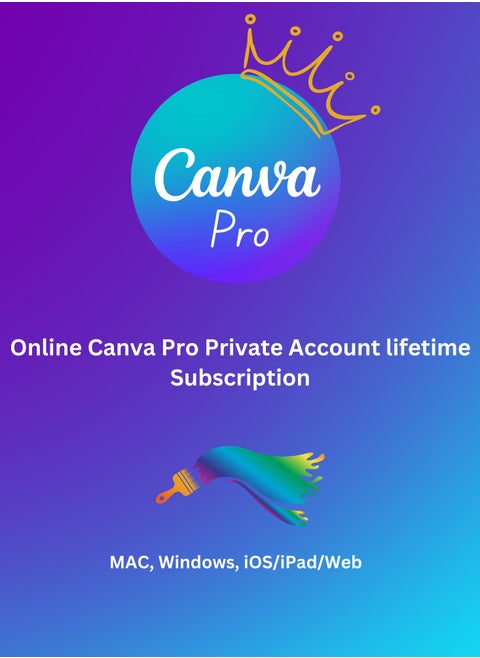 Online Canva Pro Private Account lifetime Subscription