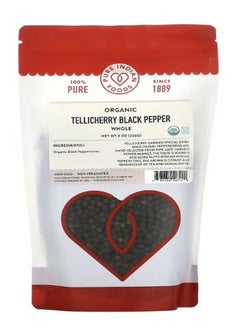 Pure Indian Foods Organic Tellicherry Black Pepper Whole  8 oz 226 g  - Image 1