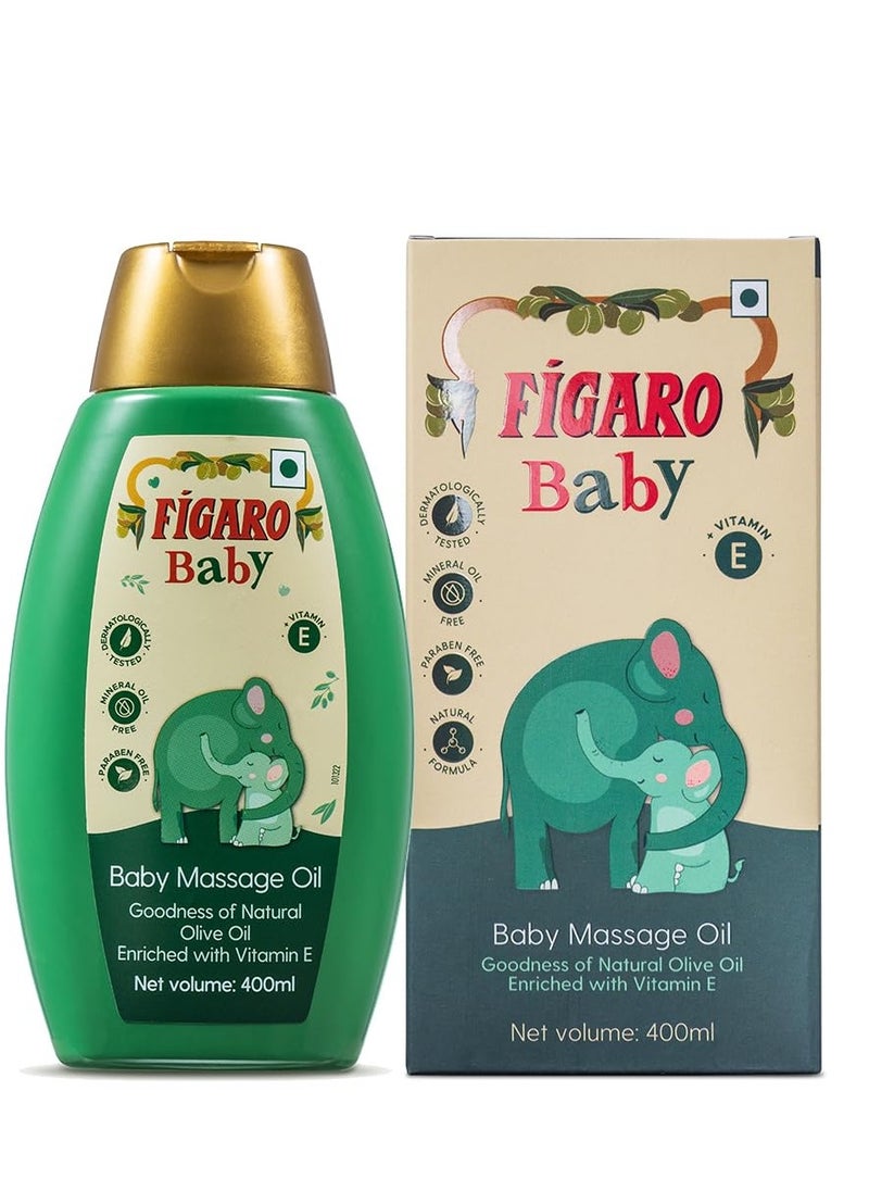 Figaro - Figaro Baby Massage Oil with Goodness of Natural Olive oil enriched with vitamin E Dermatologically tested  400 ml - Image 1