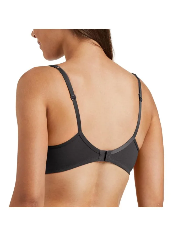Jockey BLACK 1722 Women Wire free Non Padded Super Combed Cotton Elastane Stretch Medium Coverage Everyday Bra with Concealed Shaper Panel and Adjustable Straps for Women | Best Price UAE