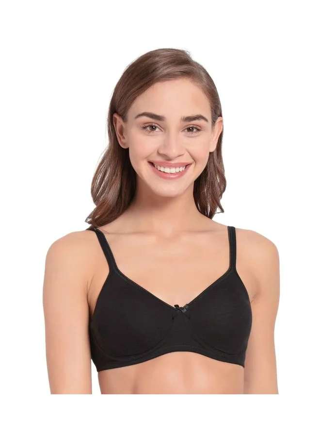 جوكي Jockey 1722 Women Wire free Non Padded Super Combed Cotton Elastane Stretch Medium Coverage Everyday Bra with Concealed Shaper Panel and Adjustable Straps