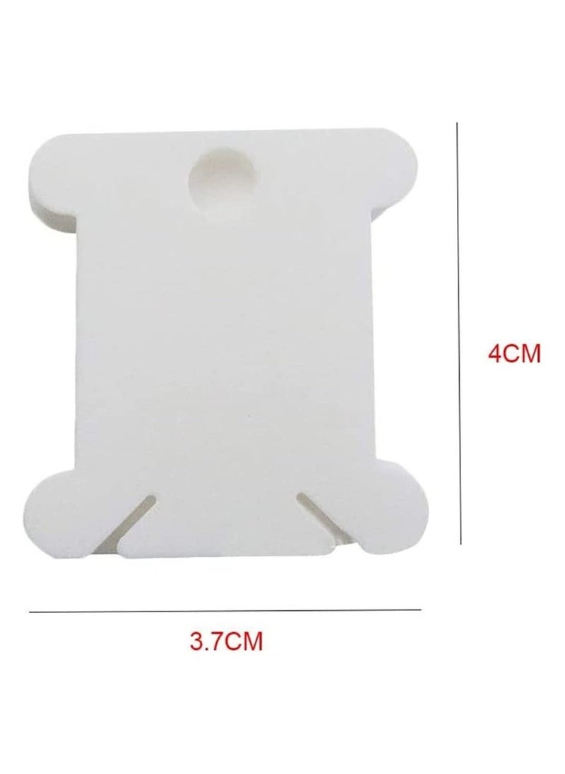 Plastic Floss Bobbins, For Cross Cotton Thread Craft DIY Sewing Storage, Thread Organizer Holder, Embroidery Thread Cards Cross Stitch Bobbin 120 Pcs  - Image 4