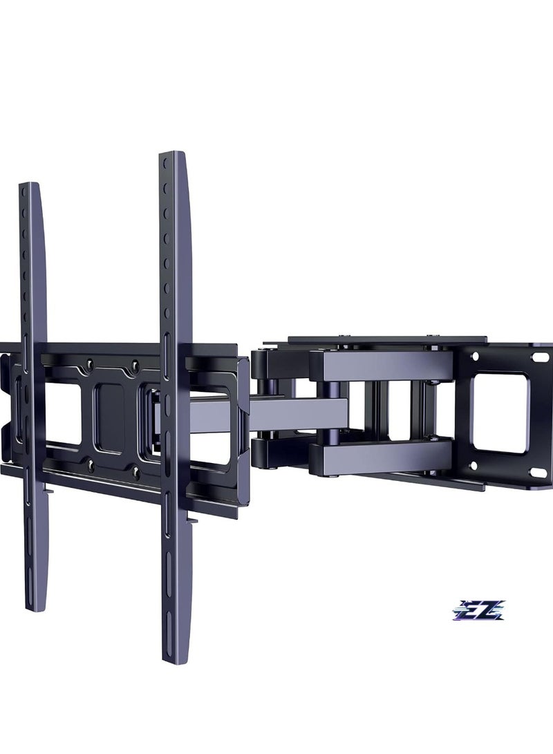 ELTRAZONE Full Motion TV Wall Mount Bracket for Most 26-55 Inch LED LCD OLED Flat and Curved TVs, Dual Articulating Swivel Arms Extension Tilts Rotation with Max VESA 400x400mm, Holds up to 99 lbs - Image 1