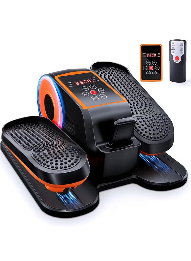 أسيف جهاز تمرين بيضاوي الشكل تحت المكتب، جهاز تمرين الساق البيضاوي كما يظهر على التلفاز مع جهاز تحكم عن بعد، 15 سرعة قابلة للتعديل، جهاز تمرين ساق محمول أثناء الجلوس لكبار السن، جهاز بيضاوي الشكل هادئ للاستخدام في المنزل والمكتب - Image 1