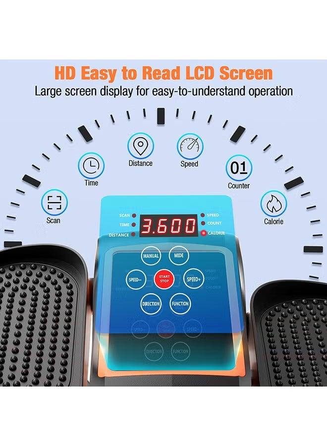 أسيف جهاز تمرين بيضاوي الشكل تحت المكتب، جهاز تمرين الساق البيضاوي كما يظهر على التلفاز مع جهاز تحكم عن بعد، 15 سرعة قابلة للتعديل، جهاز تمرين ساق محمول أثناء الجلوس لكبار السن، جهاز بيضاوي الشكل هادئ للاستخدام في المنزل والمكتب - Image 3