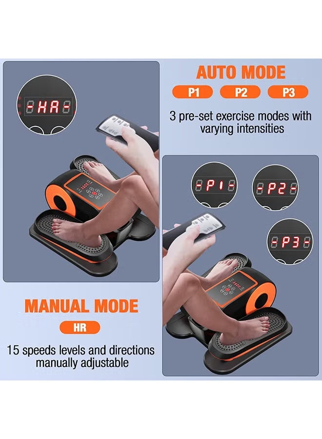 أسيف جهاز تمرين بيضاوي الشكل تحت المكتب، جهاز تمرين الساق البيضاوي كما يظهر على التلفاز مع جهاز تحكم عن بعد، 15 سرعة قابلة للتعديل، جهاز تمرين ساق محمول أثناء الجلوس لكبار السن، جهاز بيضاوي الشكل هادئ للاستخدام في المنزل والمكتب - Image 2