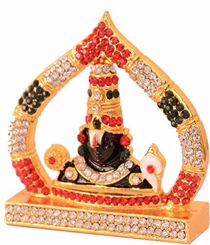 Purpledip Hindu Religious God Tirupati Balaji Miniature Statue Idol for Car Dashboard, Shop Counter/Shelf, Or Office Table (10993) - Image 4