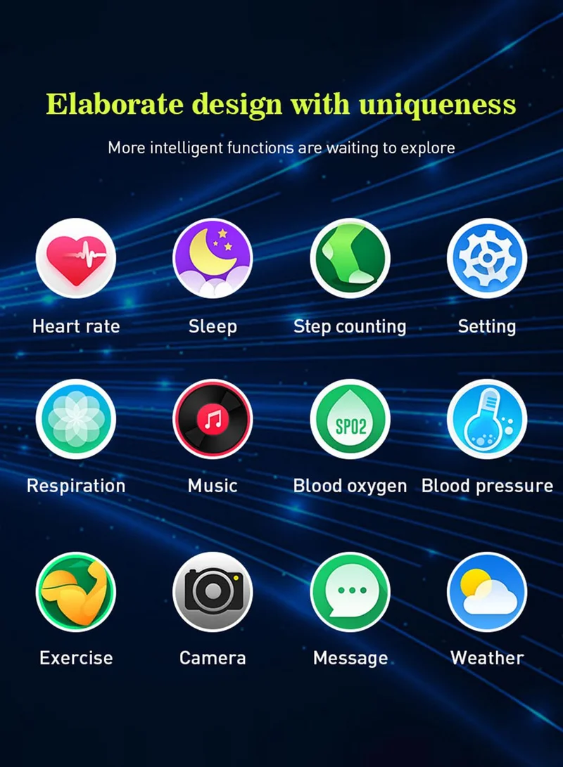 Ginger Smart Watch With Multiple Health & Fitness Features