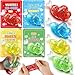 Bstoyder Valentines Day Gifts Cards for Kids 24 Pack Double Heart Squeeze Balls with Greeting Cards for Kids Classroom Exchange Prizes Stretchy Toy Balls Bulk Gift Squeeze Relief Fidget Toy for Party Favor - Image 2