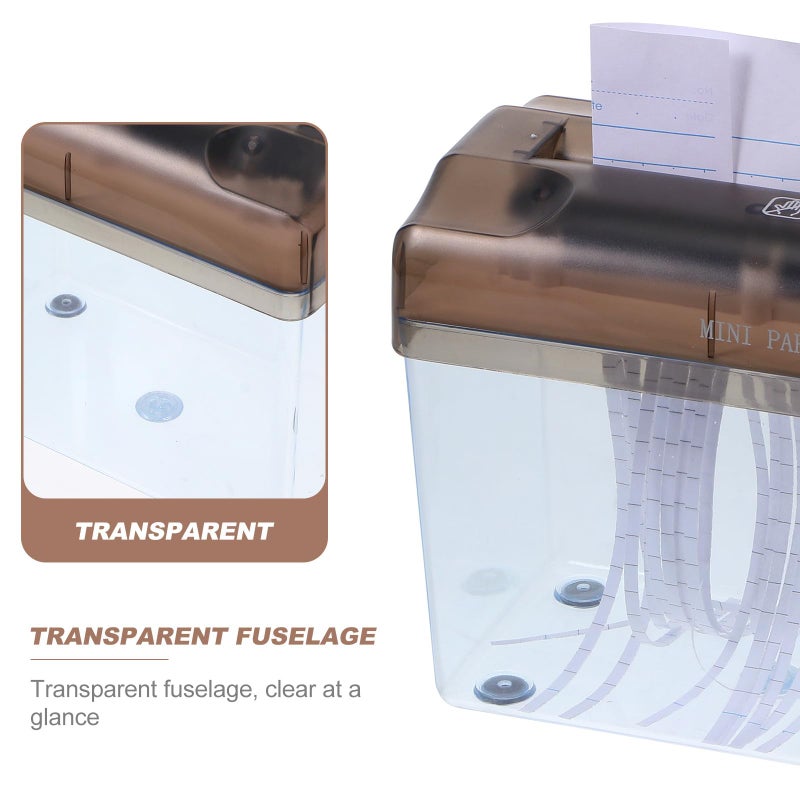 Black Manual Desktop Hand Shredder Portable A4 Paper Cutting Tool For Home And Office Use - Image 5